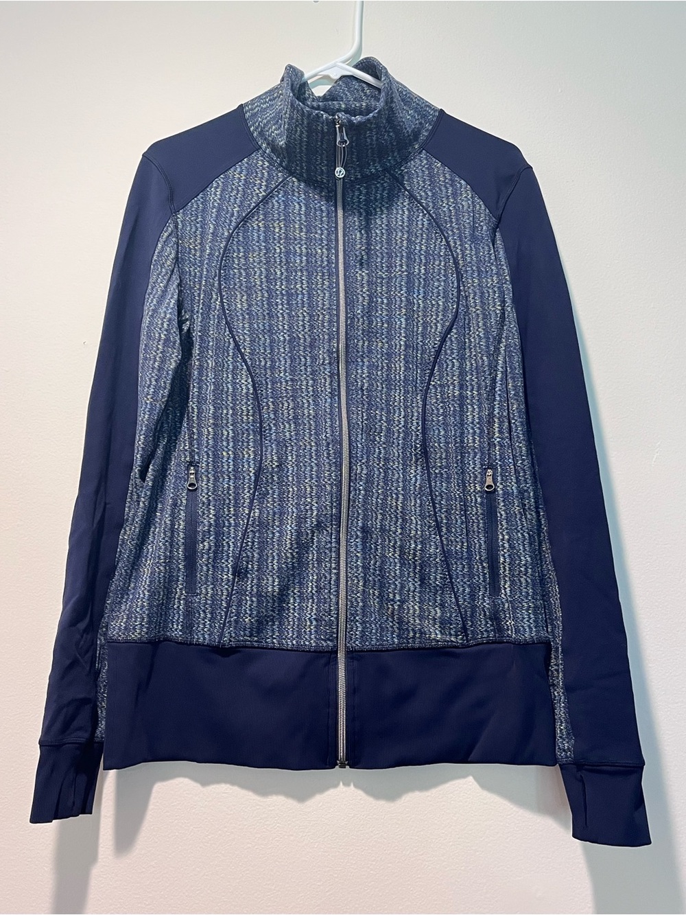 Lululemon Nice Asana Navy Blue Full-Zip Performance Jacket